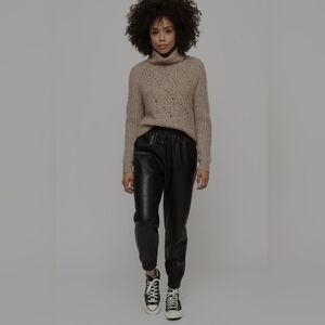 Dynamite Sacha Faux Leather Jogger